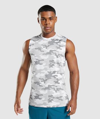 Gymshark Arrival Sleeveless Muške Majica Bez Rukava Svijetlo Sive | HR 2270HAP